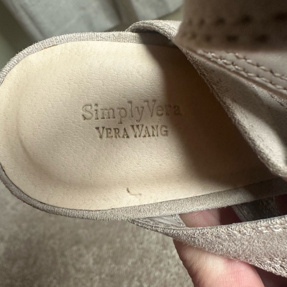 Simply Vera Vera Wang Taupe Heeled Sandals - Picture 4 of 5